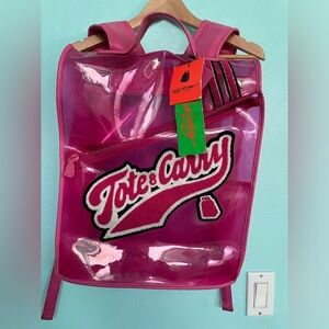 Tote & Carry clear pink backpack NTW